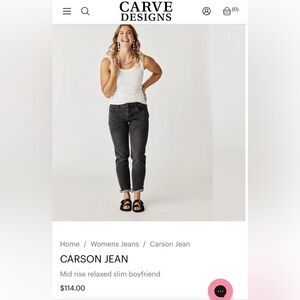 💛 Carve Carson Jeans, washed black, size 0 (but fit like a 26).